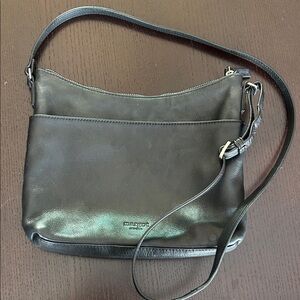 Margot New York Black Leather Crossbody Bag Quiet Luxury Minimalist Boho Nice!
